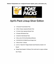 Load image into Gallery viewer, Poke Packs Box Silver Edition April
